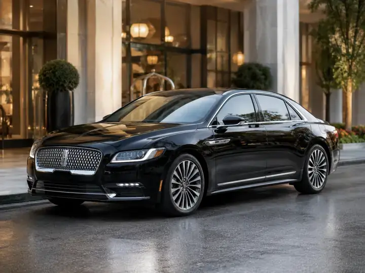 Black Lincoln Continental executive sedan